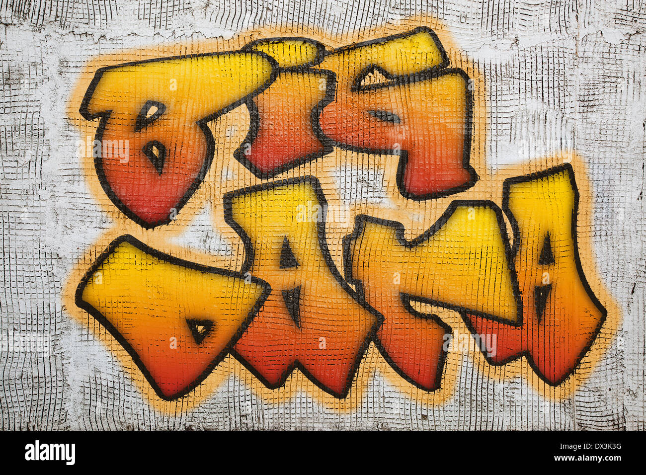 Big-Data - Stil Graffiti Text auf einem alten Grunge verputzte Wand, vom Fotografen erstellte Grafiken Stockfoto