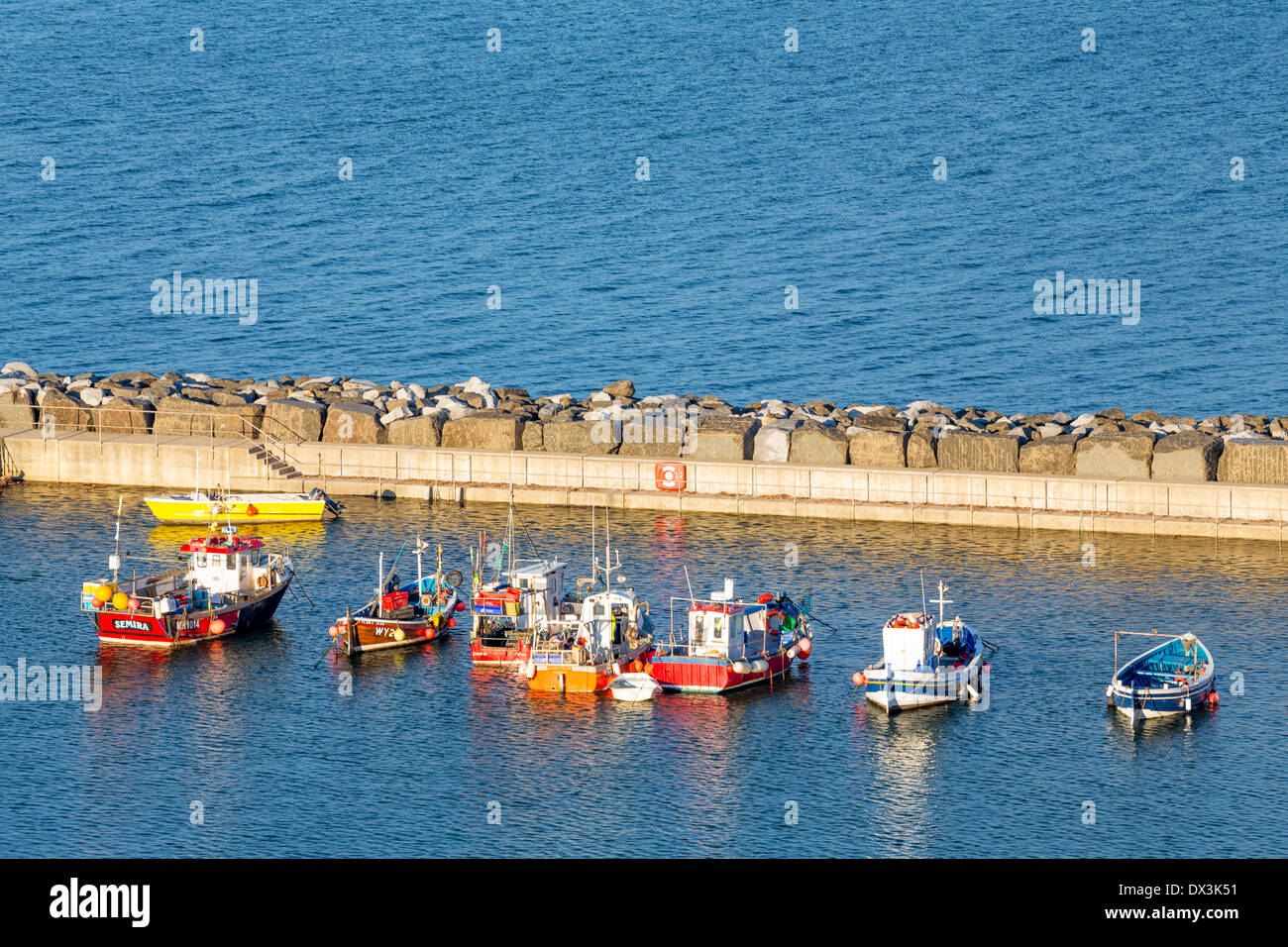 Staithes Hafen, North Yorkshire. Stockfoto