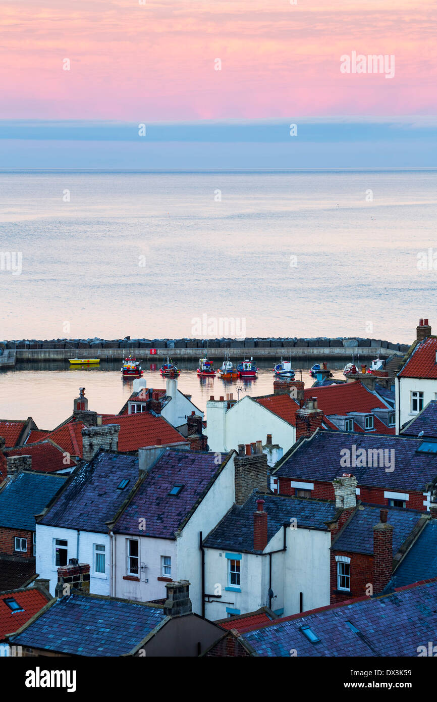 Staithes Hafen, North Yorkshire. Stockfoto