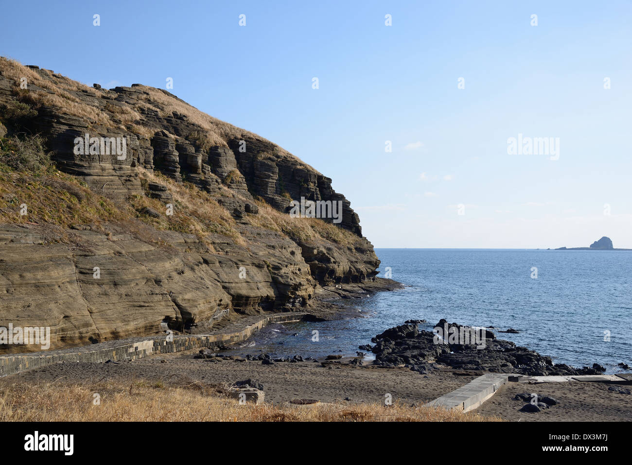 Drangon Kopf Seashore (YongMeori) in Jeju Insel. Stockfoto