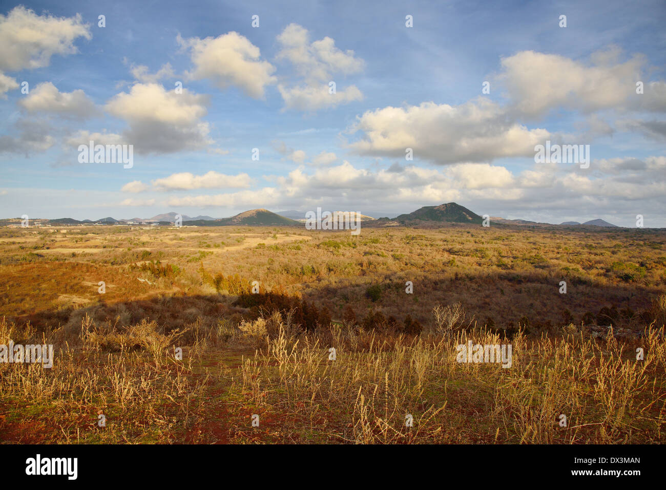 Blick vom Mundoji Vulkankegel in Insel Jeju, Korea Stockfoto