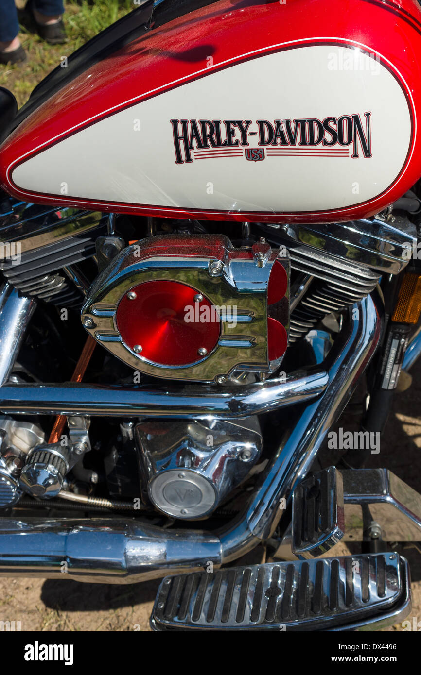 Motorrad Motor Harley Davidson Heritage Softail Classic Stockfoto