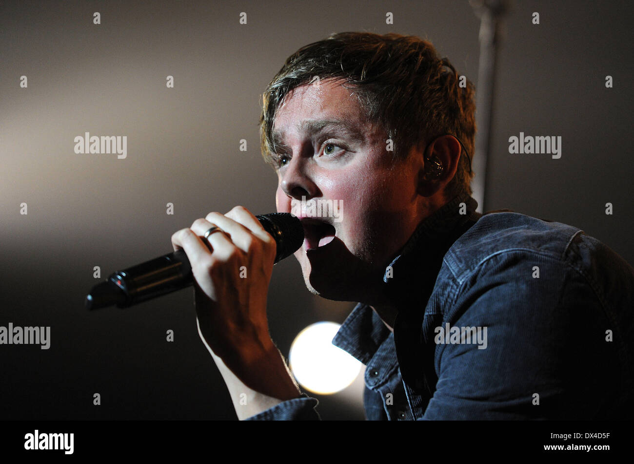 Tom Chaplin von Keane in der Heineken Music Hall durchführen. Amsterdam, Holland - 16.10.12 wo: Hol Stockfoto