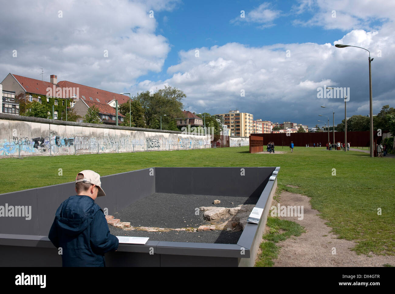 Gedenkstätte Berliner Mauer Stockfoto