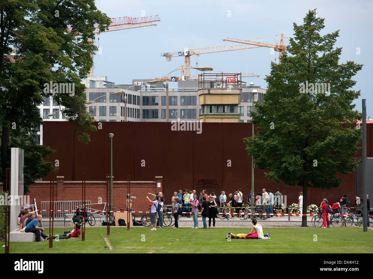 Gedenkstätte Berliner Mauer Stockfoto