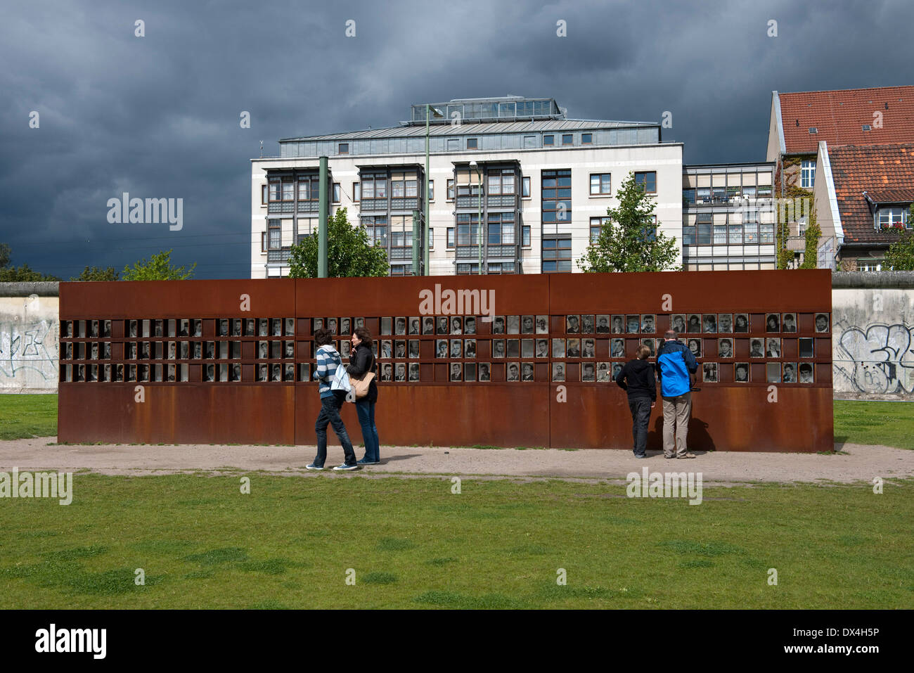 Gedenkstätte Berliner Mauer Stockfoto