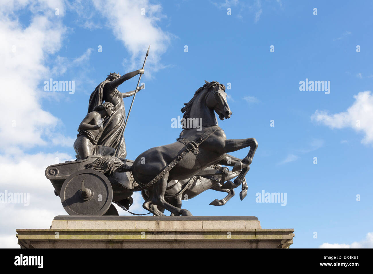 Ewig Boadicia Boudicca Statue London Stockfoto