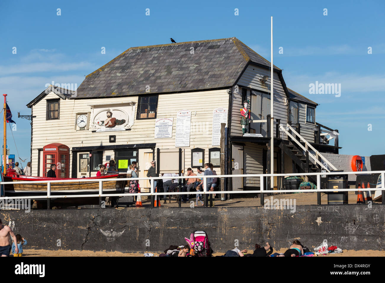 Das alte Rettungsboot-Haus an der Beach Broadstairs Kent Stockfoto