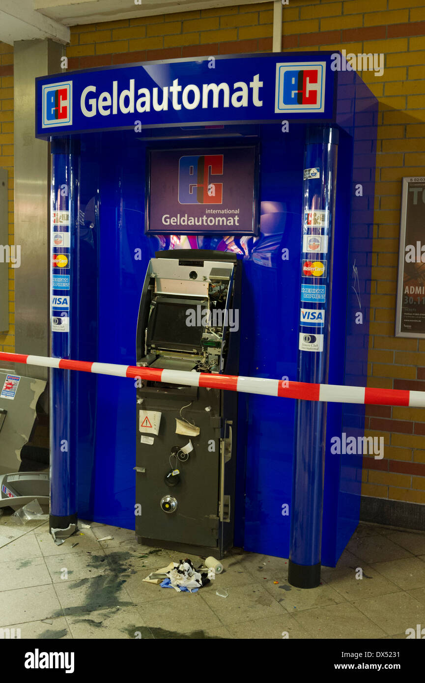 Busted ATM Stockfoto