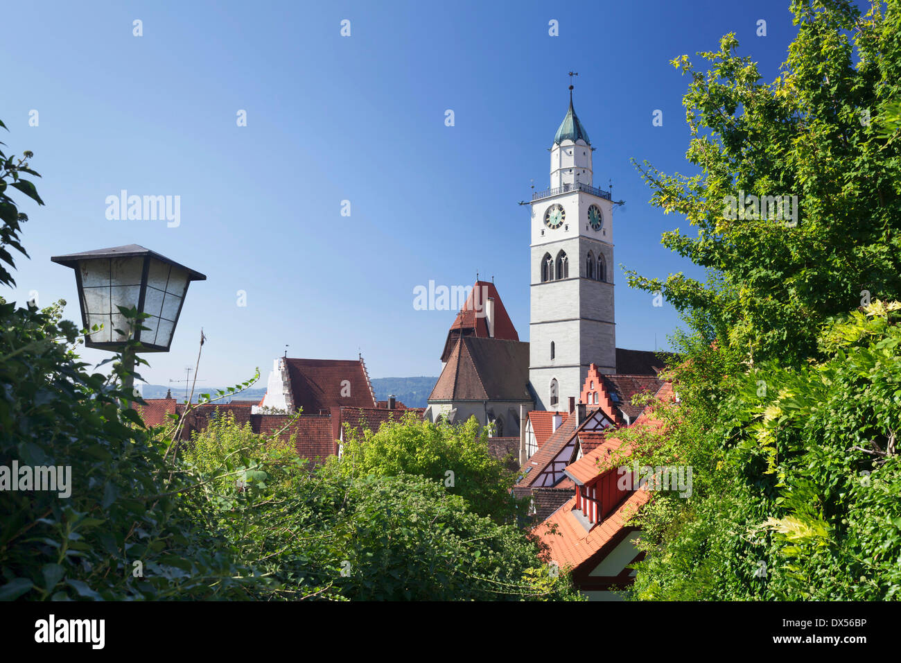Altstadt mit Kathedrale St. Nikolaus, Überlingen, Baden-Württemberg, Deutschland Stockfoto