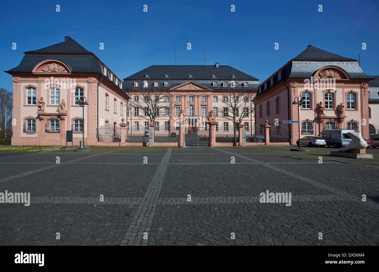 Aufbau von Landtag, Landtag, Mainz, Rheinland-Pfalz, Deutschland Stockfoto