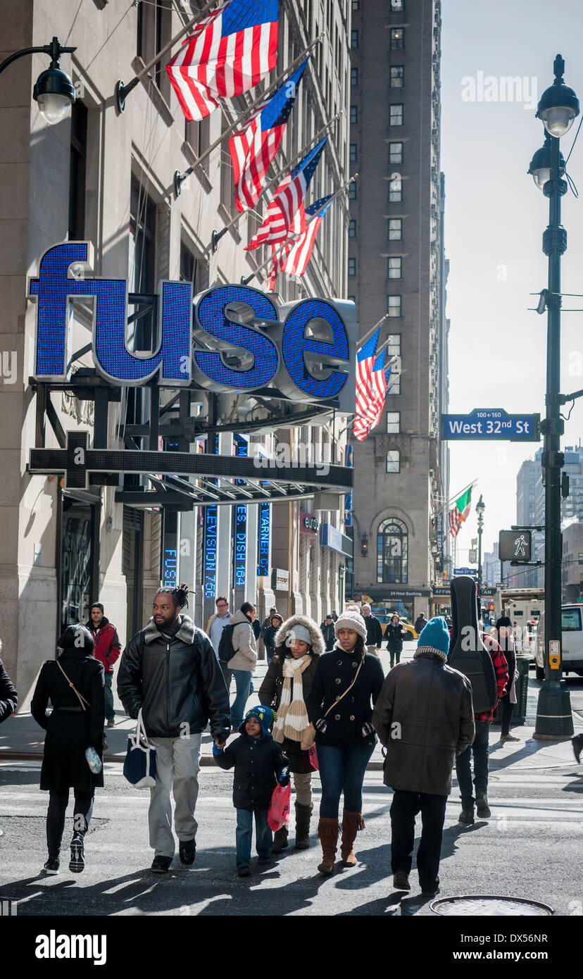 Die Büros und Studios von Fuse TV in der Nähe von Penn Station von New York Stockfoto