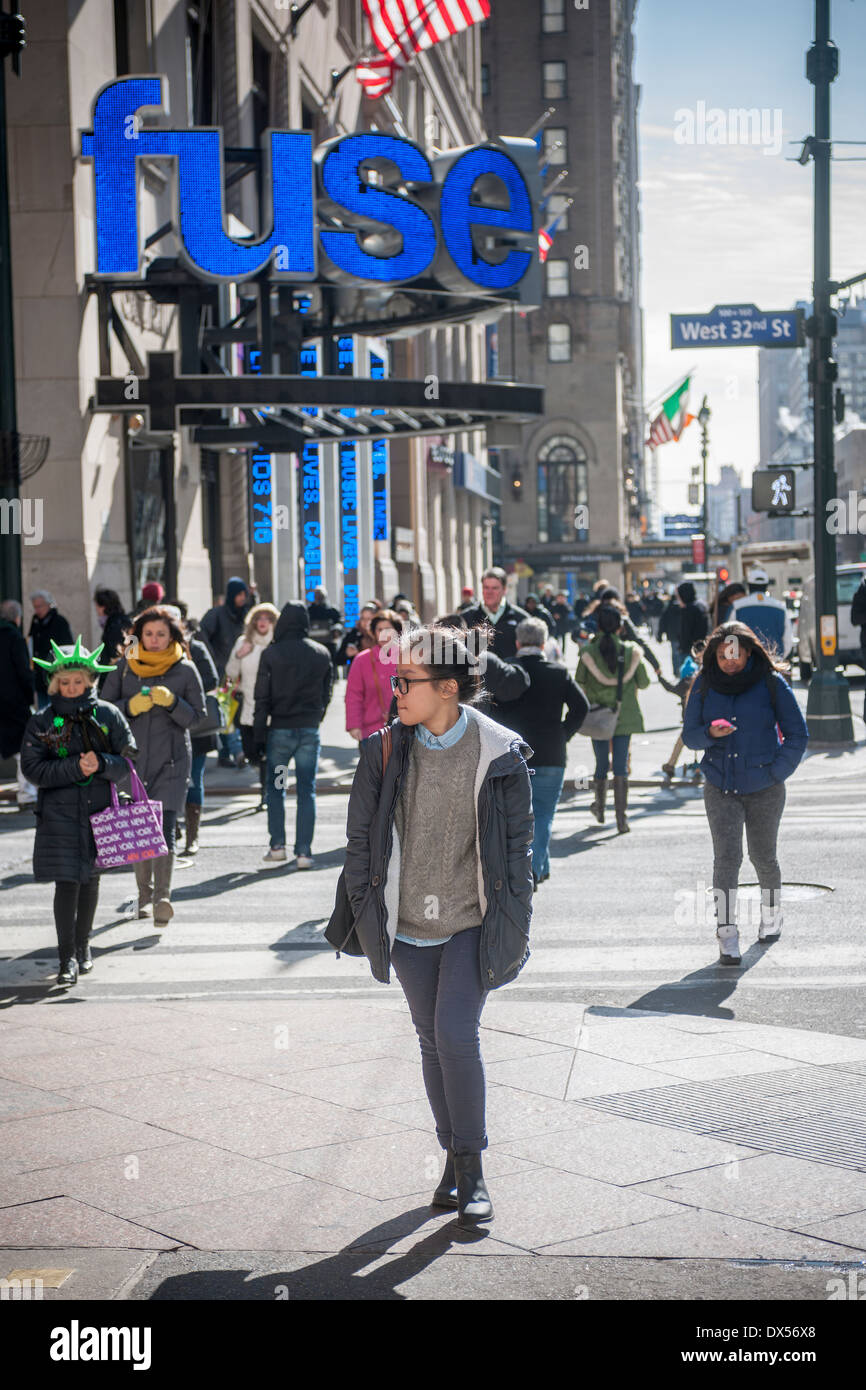 Die Büros und Studios von Fuse TV in der Nähe von Penn Station von New York Stockfoto