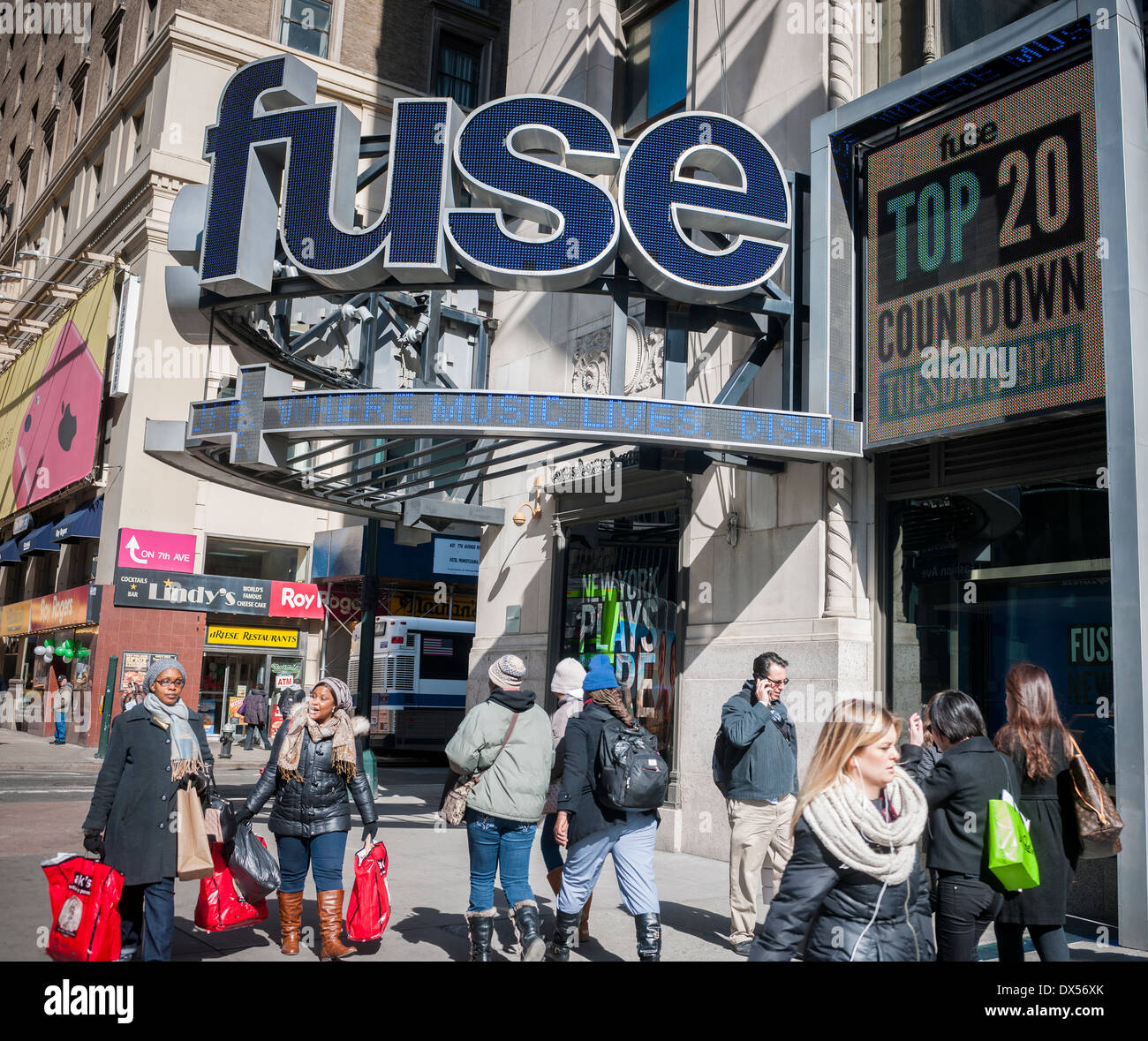 Die Büros und Studios von Fuse TV in der Nähe von Penn Station von New York Stockfoto