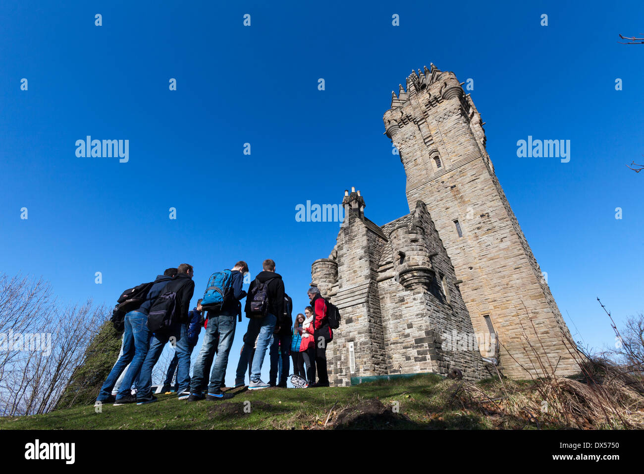 Das National Wallace Monument auf Abbey Craig, in der Nähe von Stirling, Schottland Stockfoto