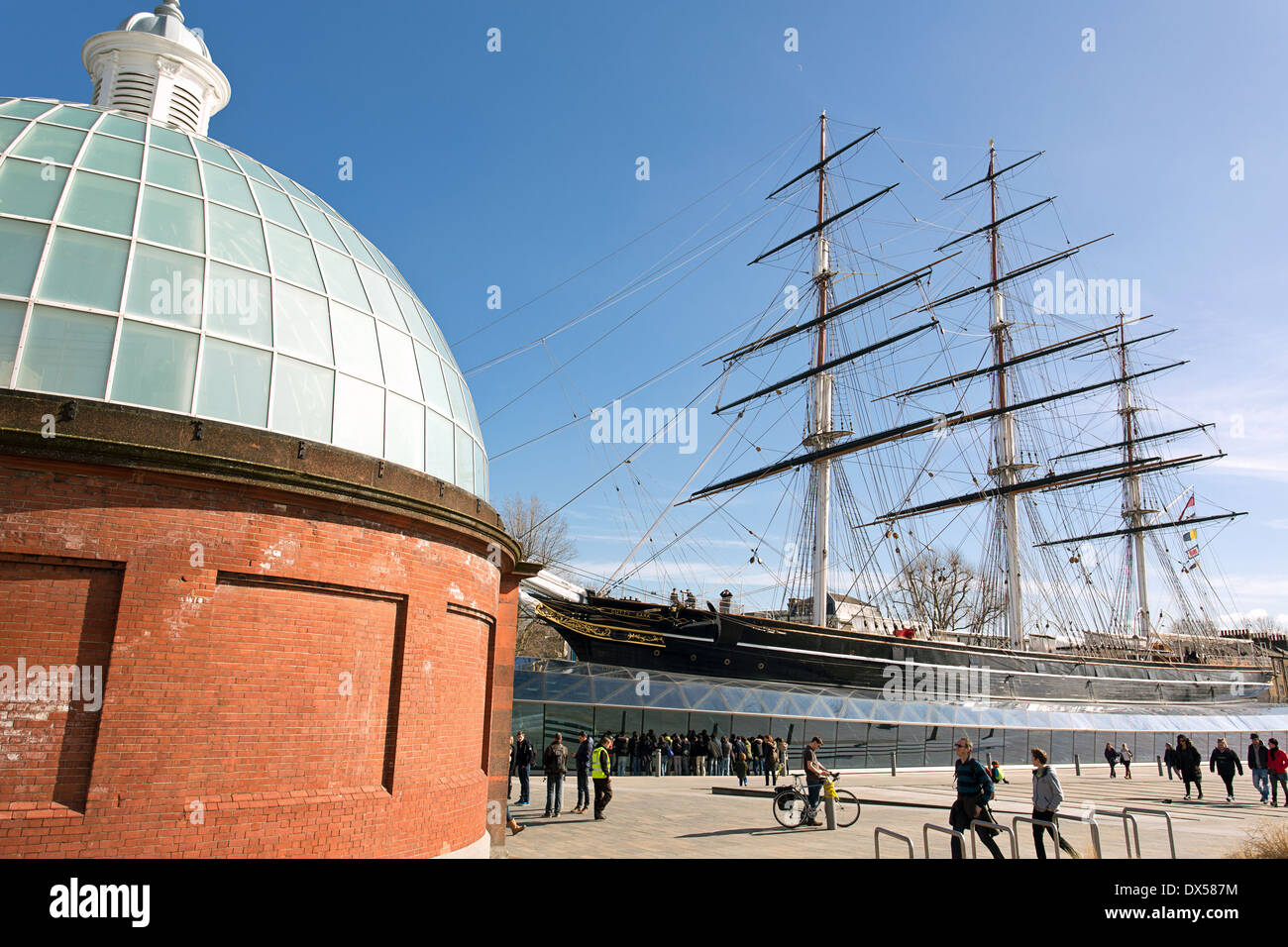 Cutty Sark, In Greenwich, London, Uk berühmten 19. Jahrhundert Klipper. Stockfoto