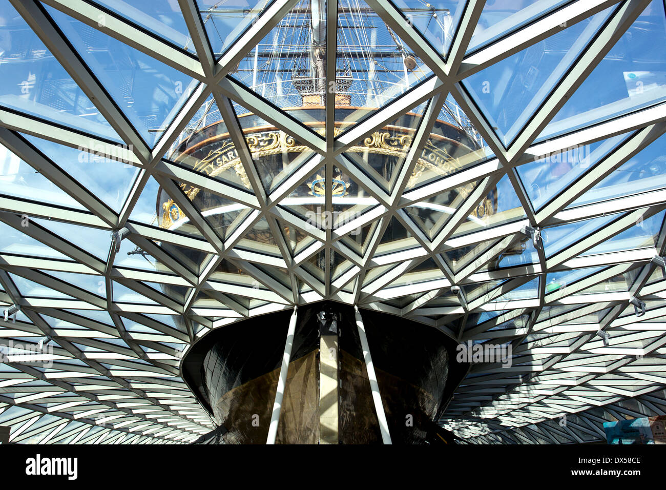 Cutty Sark, In Greenwich, London, Uk berühmten 19. Jahrhundert Klipper. Stockfoto