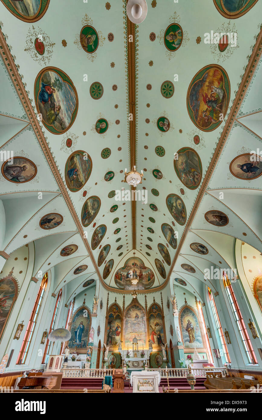 Interieur der Kirche St. Ignatius Mission in St. Ignatius, Montana, USA Stockfoto