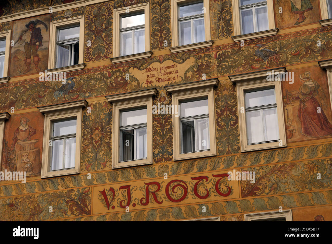 Hard Rock Cafe Fassade, Prag, Praha, Czech Republic Stockfoto