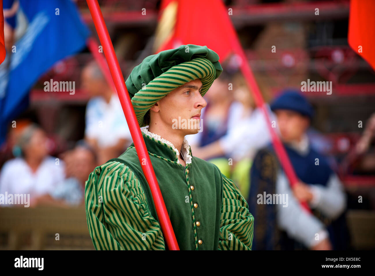 Der Palio Siena 2011 - La Giraffa cresce Stockfoto