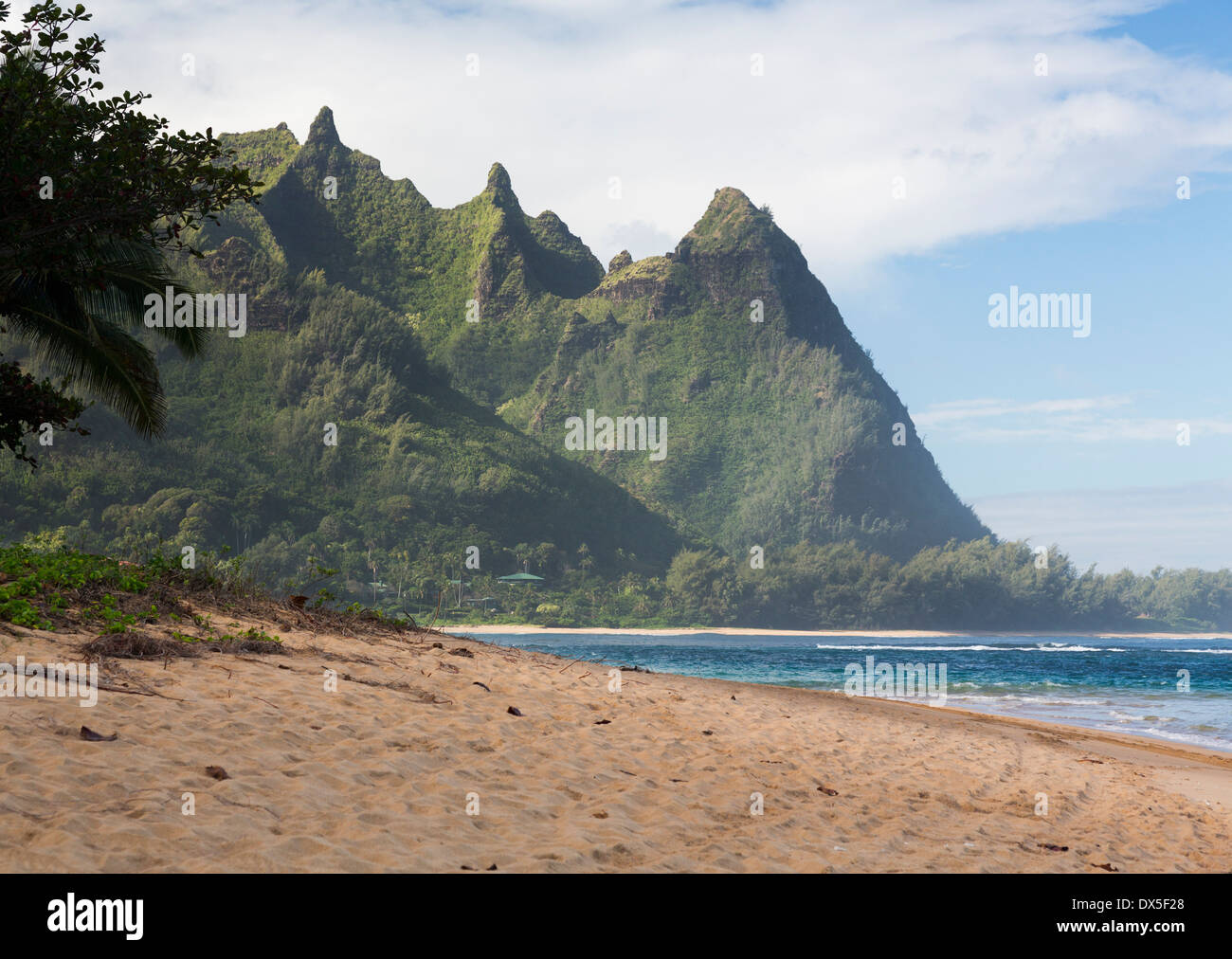Beach, Hawaii - Tunnels Beach auf Kauai Island Stockfoto