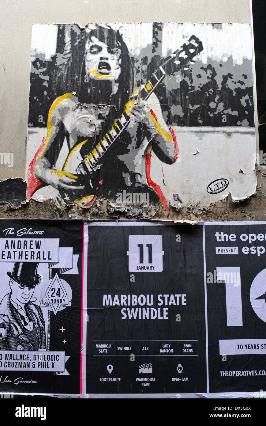 AC/DC Lane in Melbourne, Australien. Stockfoto