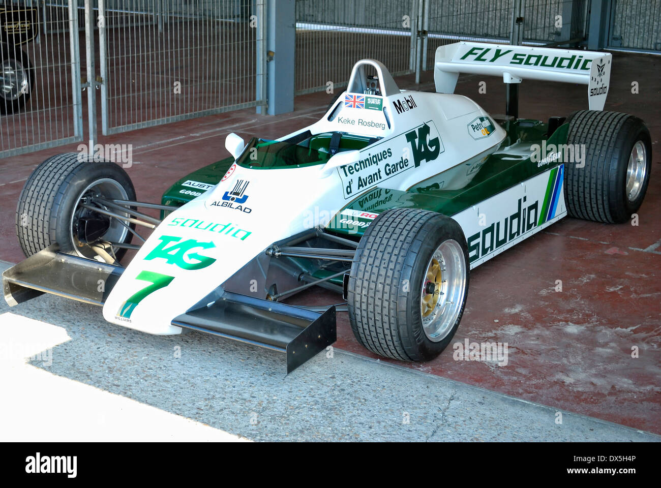 Williams F1. Keijo Erik "Keke" Rosberg. Stockfoto