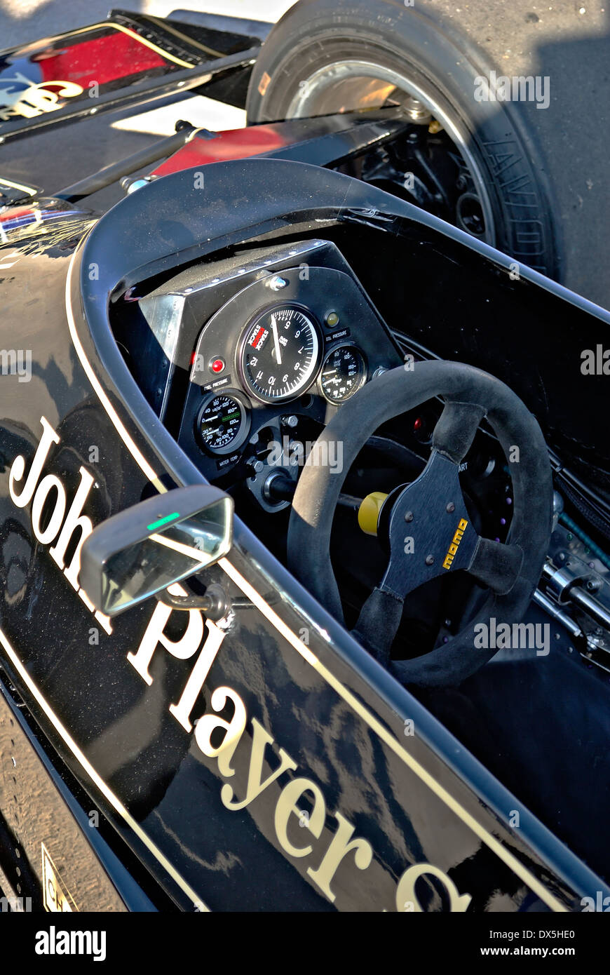 Interieur und Lotus f1 Lenkrad Stockfoto