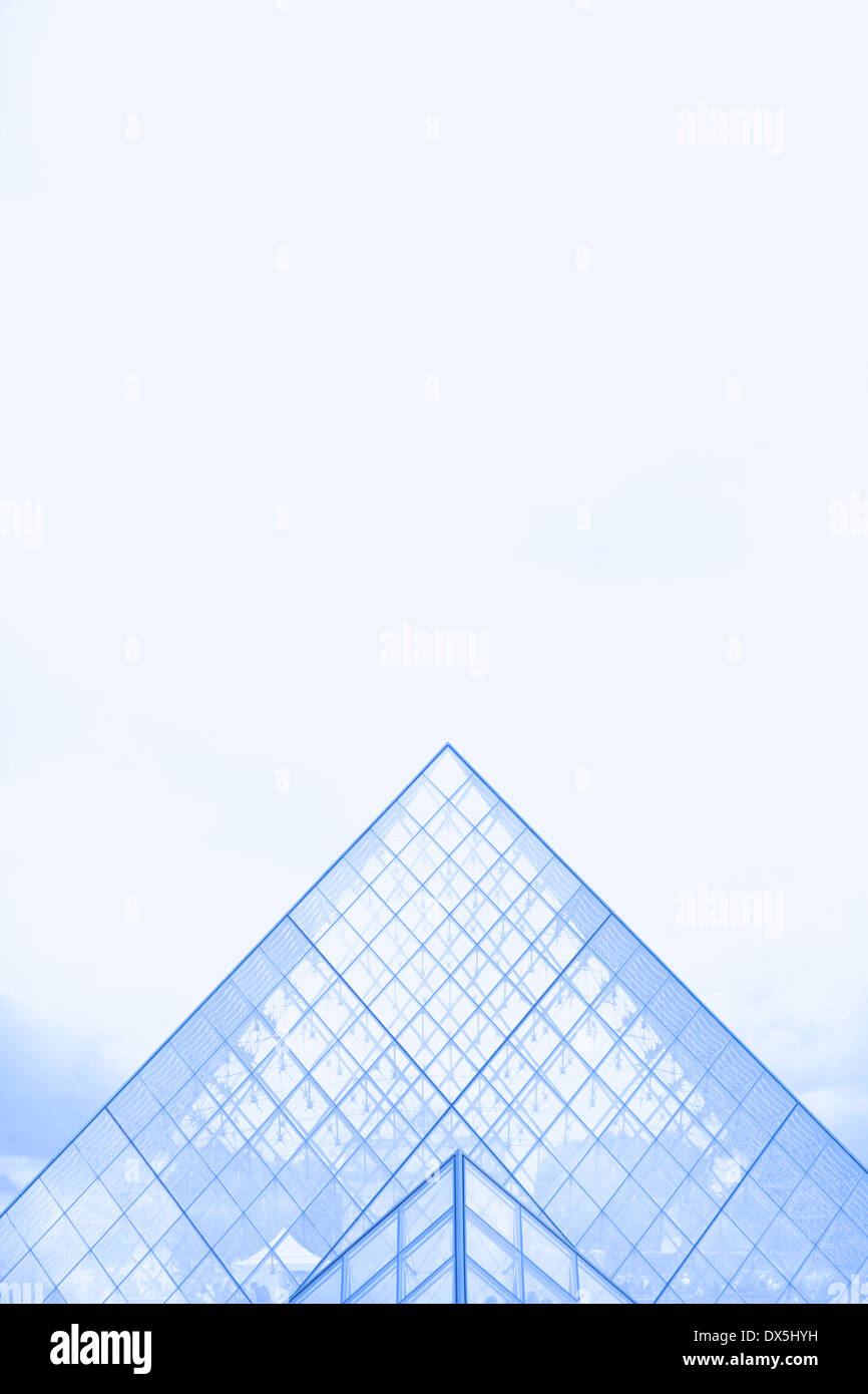 Louvre Glaspyramide, Paris, Frankreich Stockfoto
