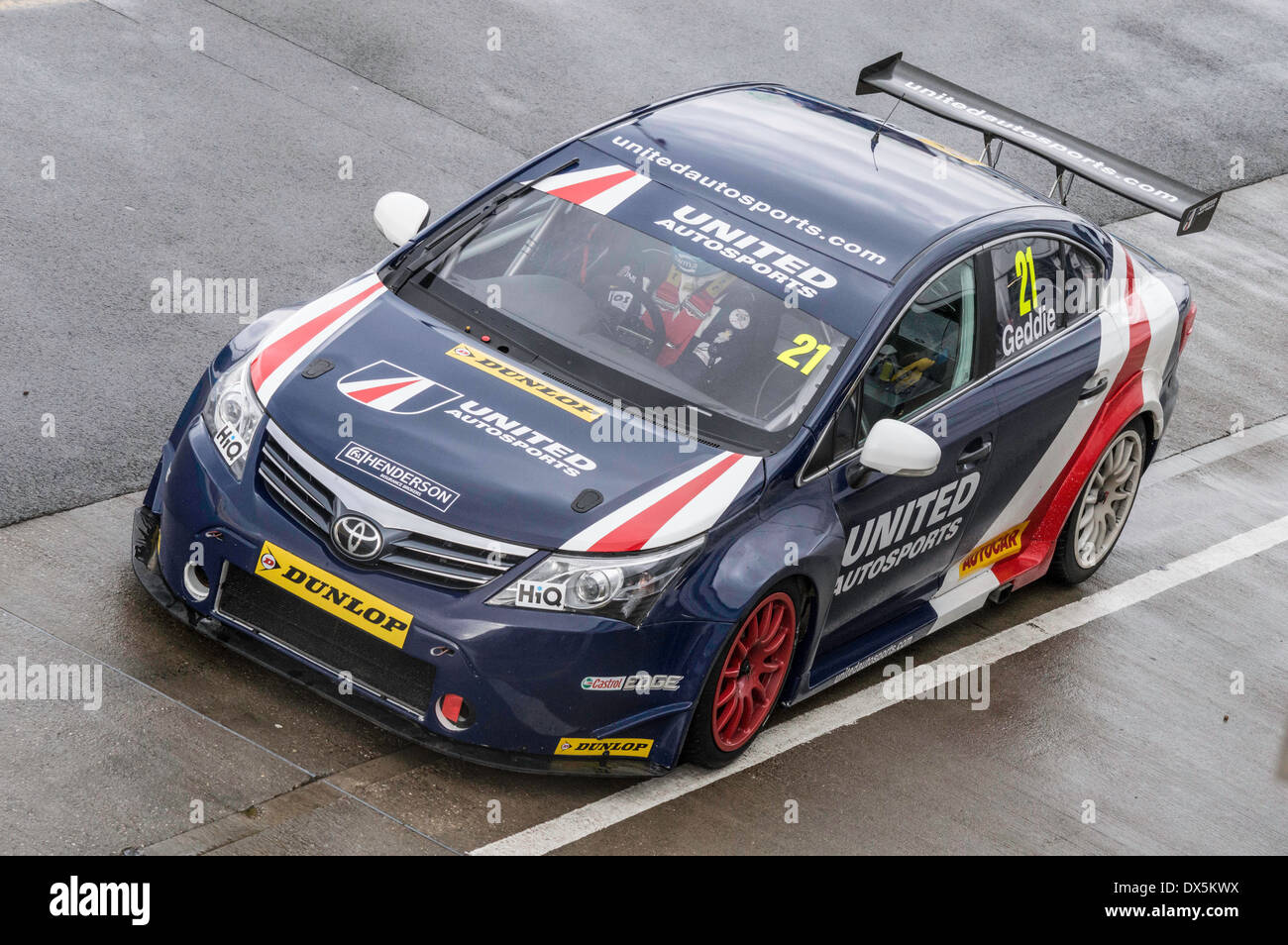 Donington Park, UK. 18. März 2014. Glynn Geddie treibt seine Toyota Avensis tagsüber BTCC Medien © Gergo Toth/Alamy Stockfoto