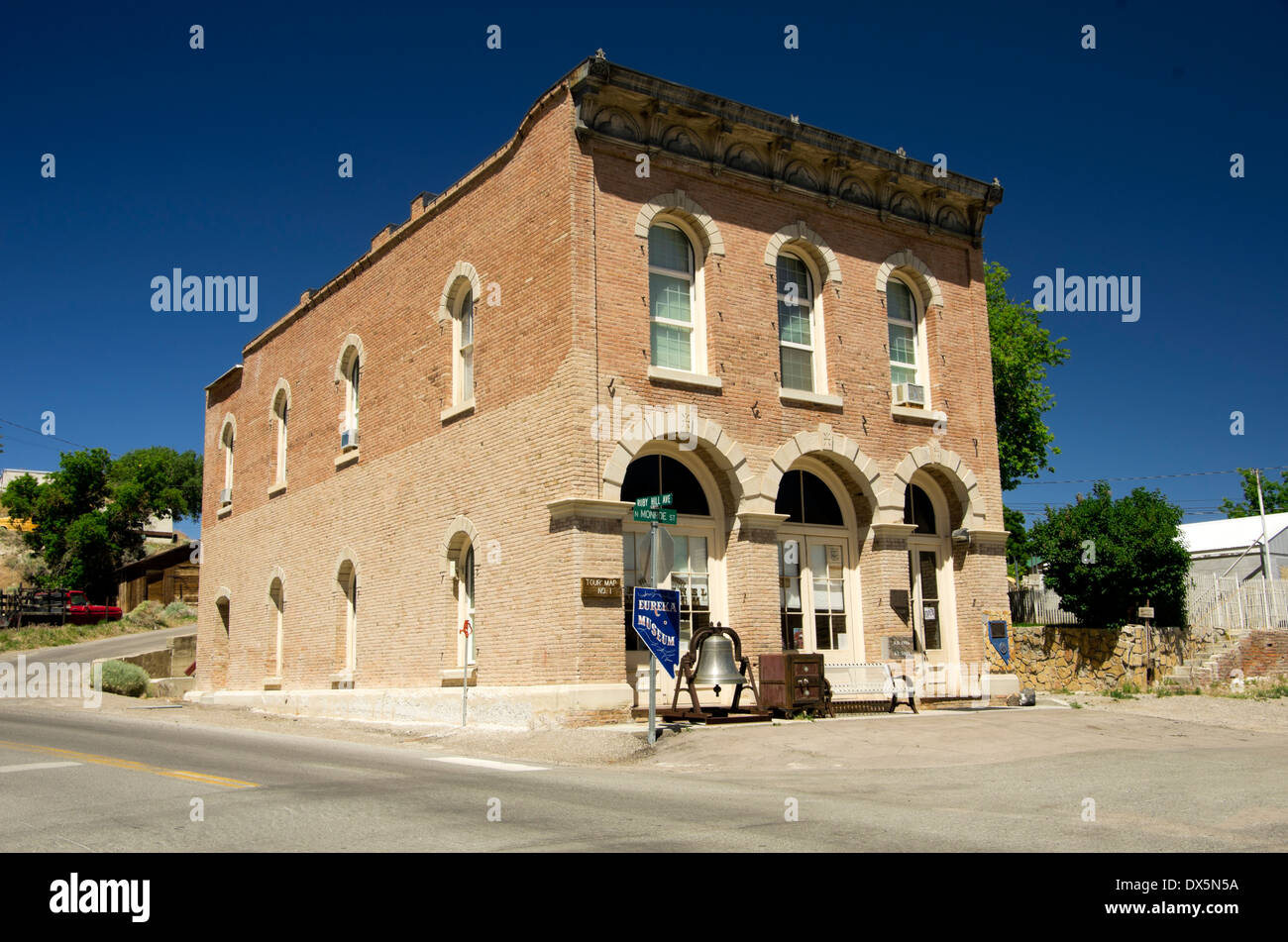 Eureka-Museum und Eureka Sentinel Zeitung, 1879 Stockfoto