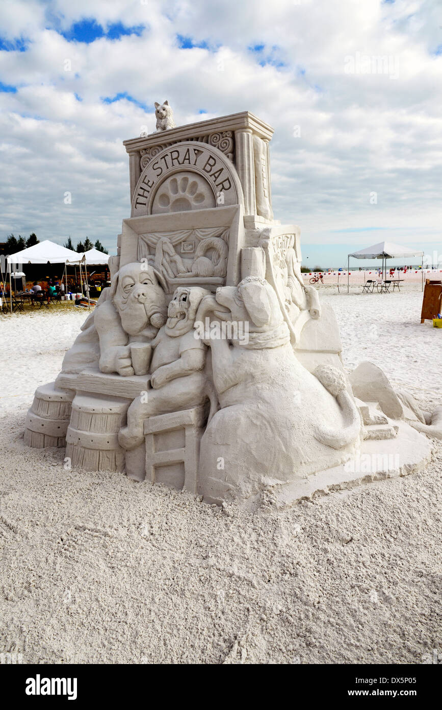 Sarasota Florida Siesta Key Crystal Classic Master Sand Sculpting Wettbewerb FL Stockfoto