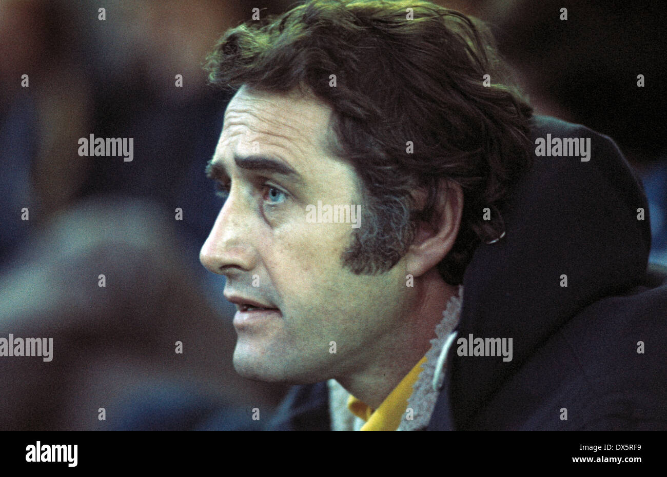 Fußball, Bundesliga, 1976/1977, Georg Melches Stadium, Rot Weiss Essen gegen SV Werder Bremen 0:0, Trainer Hans Tilkowski (Werder) Stockfoto