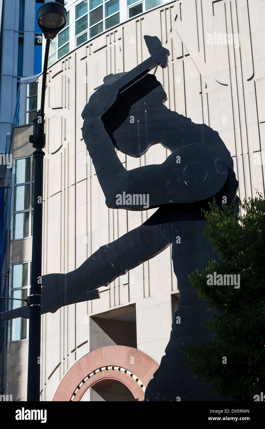 Hammering Man kinetische Skulptur.  Seattle Washington Stockfoto