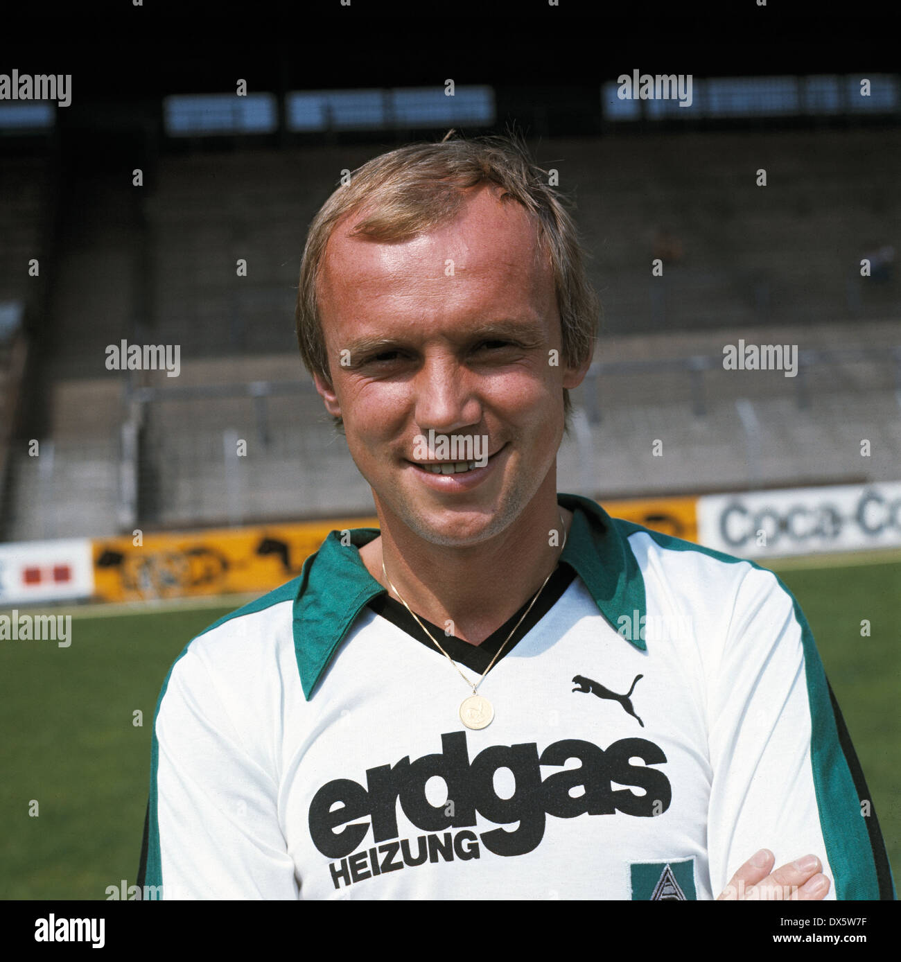 Fußball, Bundesliga, 1977/1978, Borussia Mönchengladbach, Team-Präsentation, Portrait Hans-Jürgen Wittkamp Stockfoto
