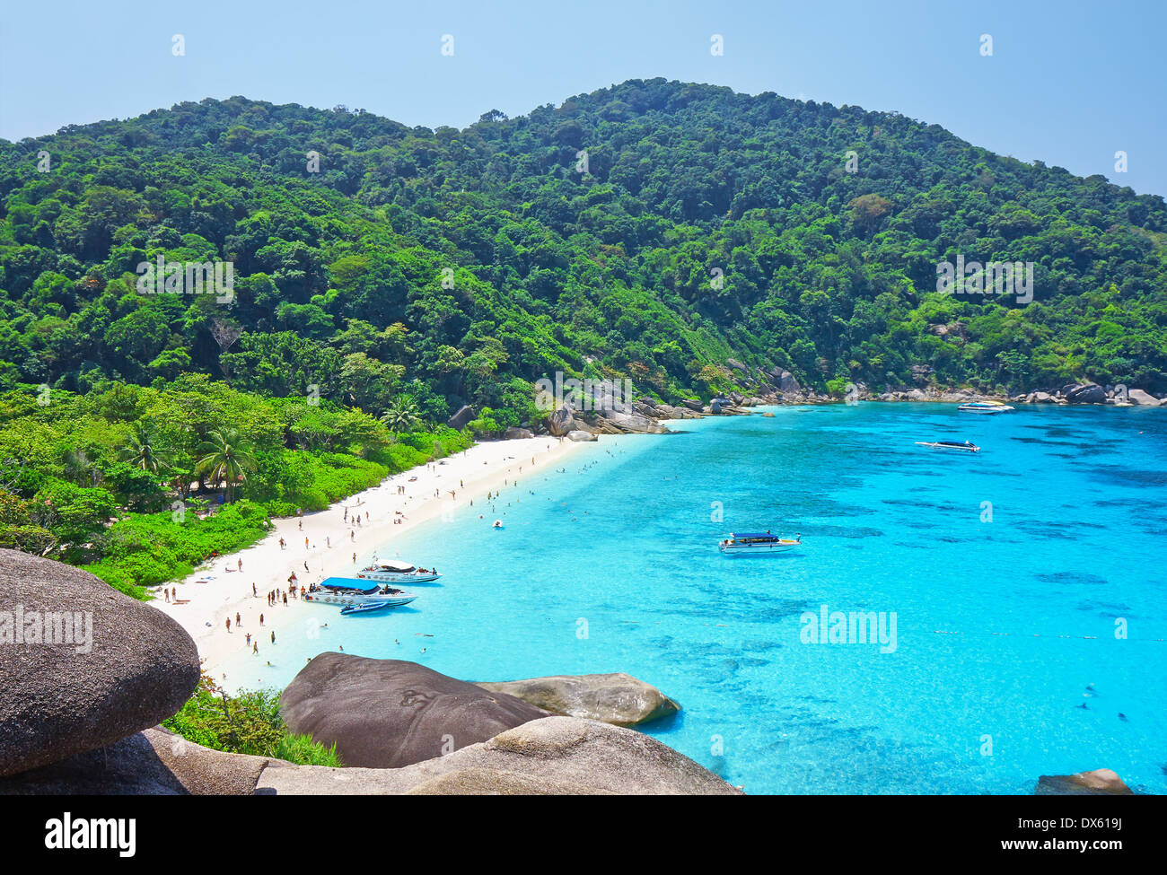Draufsicht der Similan Insel. Thailand Stockfoto