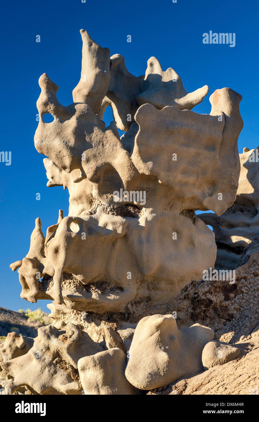 Siltstone Felsformationen an Fantasy Canyon, in der Nähe von Vernal, Utah, USA Stockfoto
