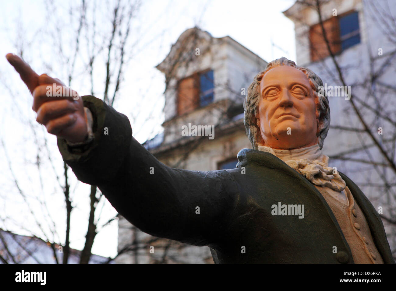 Modell von Johann Wolfgang von Goethe in Weimar, Deutschland. Stockfoto
