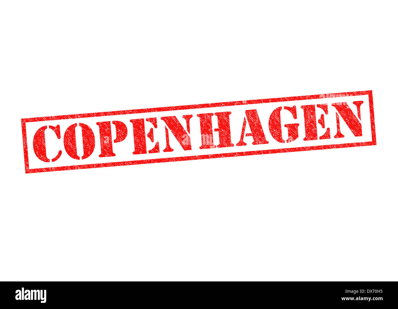 Kopenhagen-Stempel auf einem weißen Hintergrund. Stockfoto