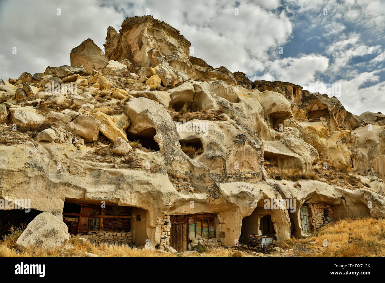 Höhle Wohnungen, 'Alte Urgup', Urgup, Kappadokien, Türkei Stockfoto
