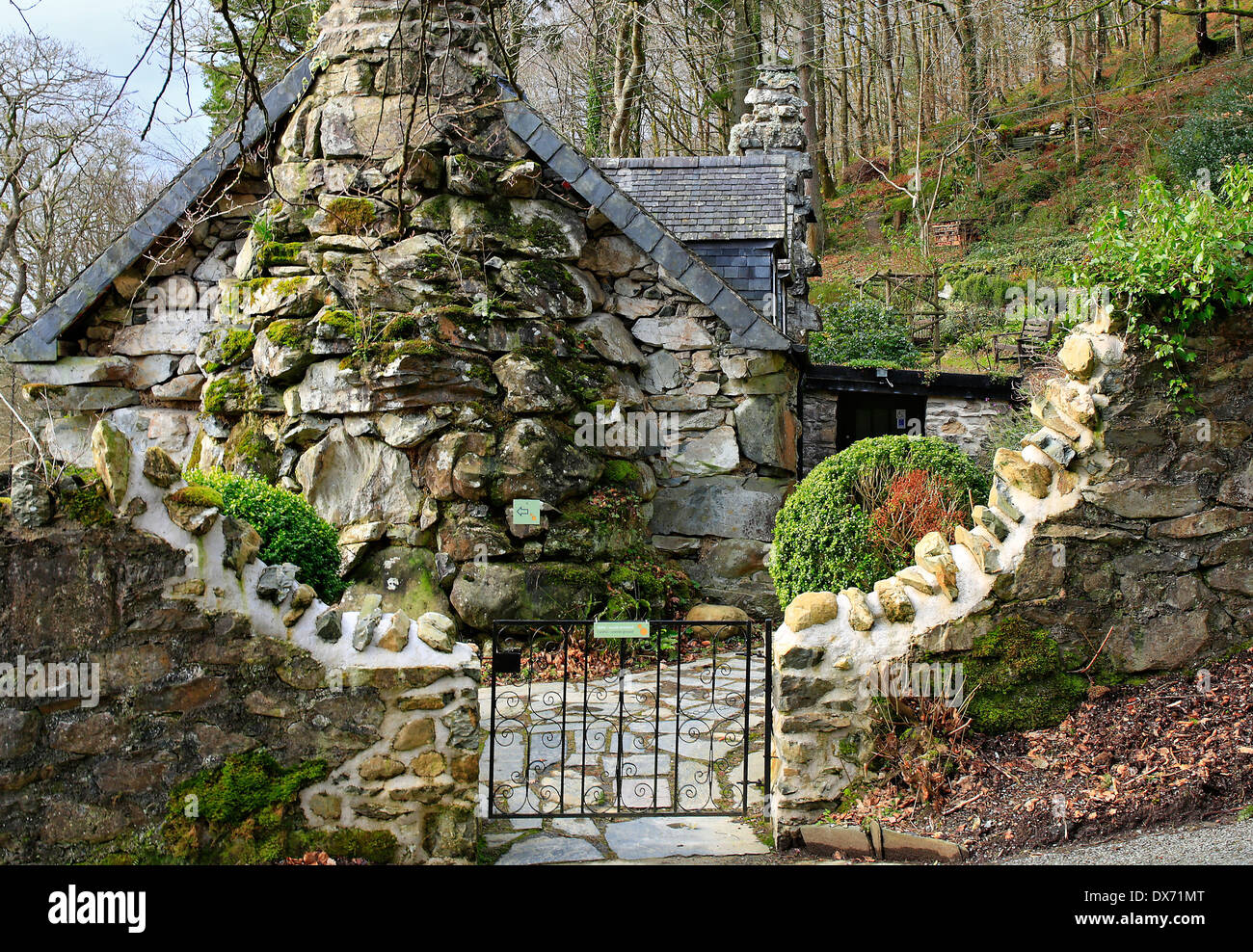 Foto von der hässlichen Haus Ty-Hyll Besucher Attraktion Snowdonia-Nationalpark Gwynedd Nord Wales Großbritannien Europa Stockfoto