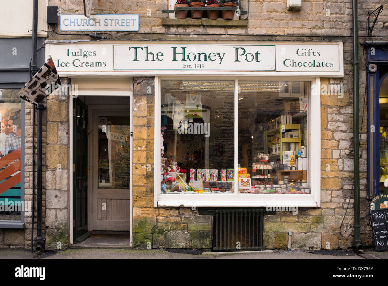 Die Honey Pot Shop, Stow auf die würde, Cotswolds, Gloucestershire, England Stockfoto