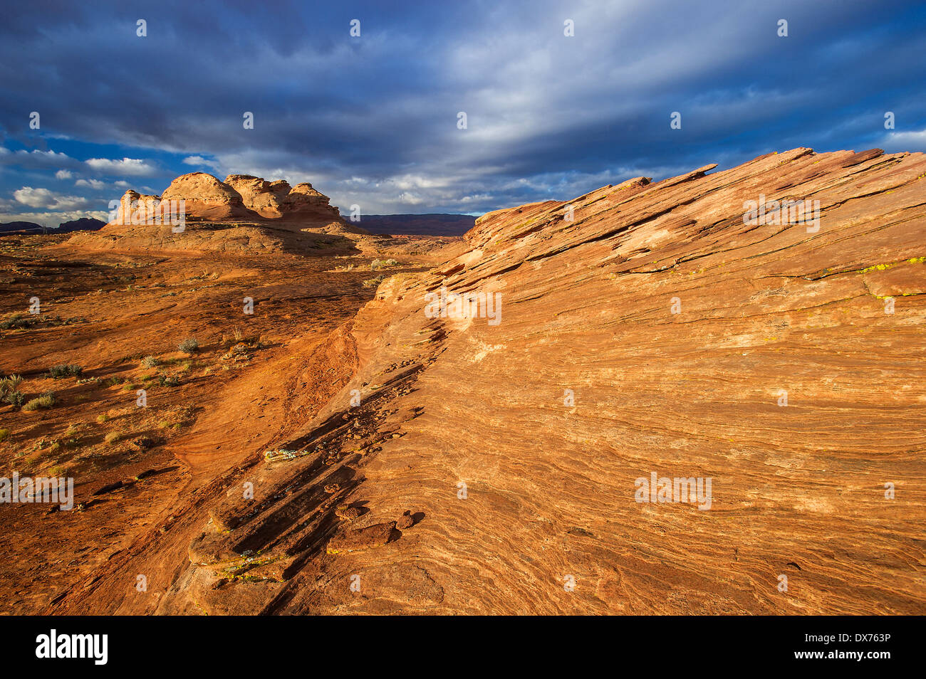 Herrliche rote Sandstein-Formationen an den Ufern von Page, Arizona, Vereinigte Staaten. Stockfoto