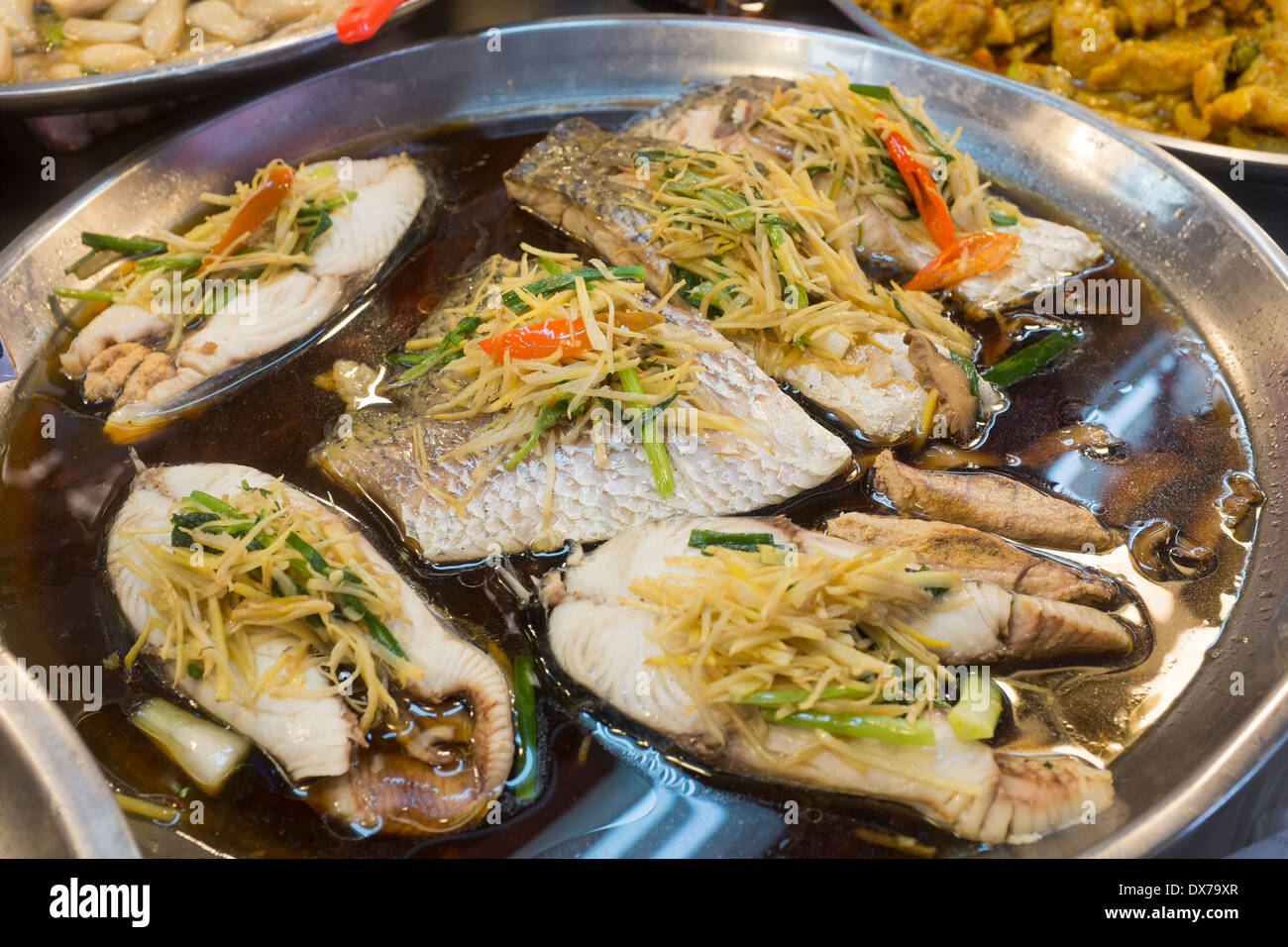 Gekochtes Essen stand auf oder Tor Kor Markt Bangkok Stockfoto
