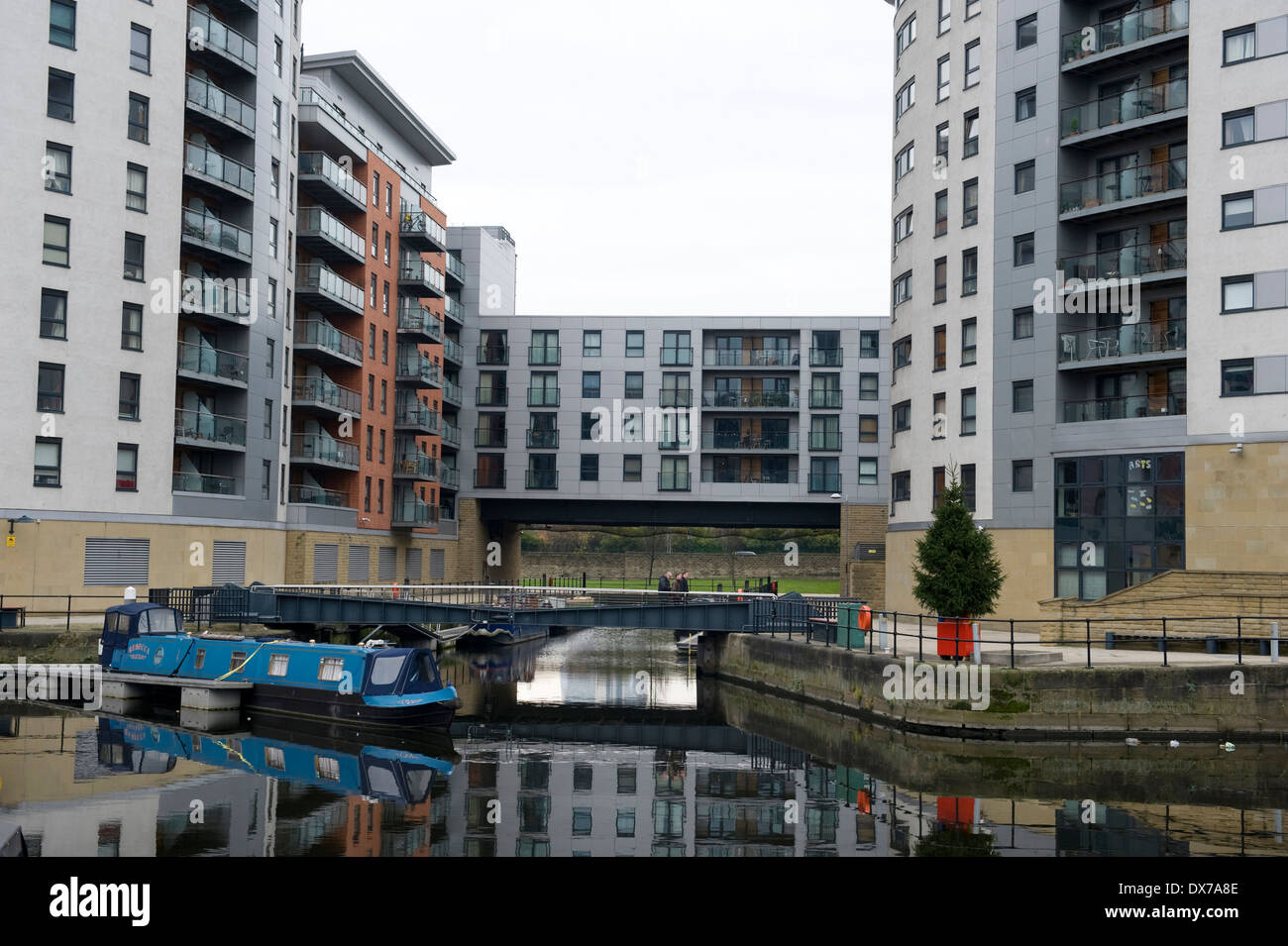 Neue Dock (ehemals Clarence Dock) ist eine gemischte develoUK.West Yorkshi Stockfoto