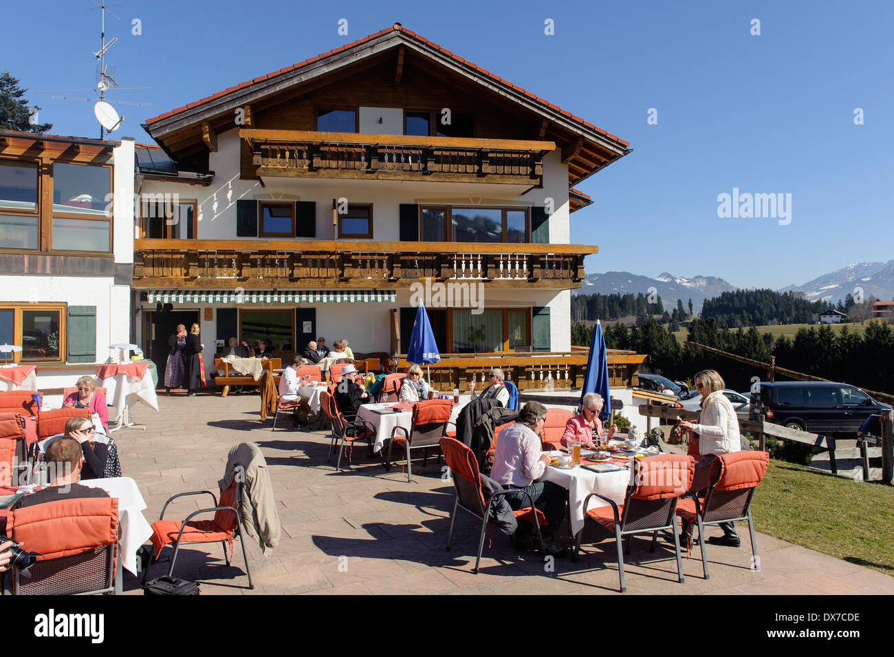 Landhotel Alphornin Ofterschwang, Allgäu, Bayern, Deutschland Stockfoto