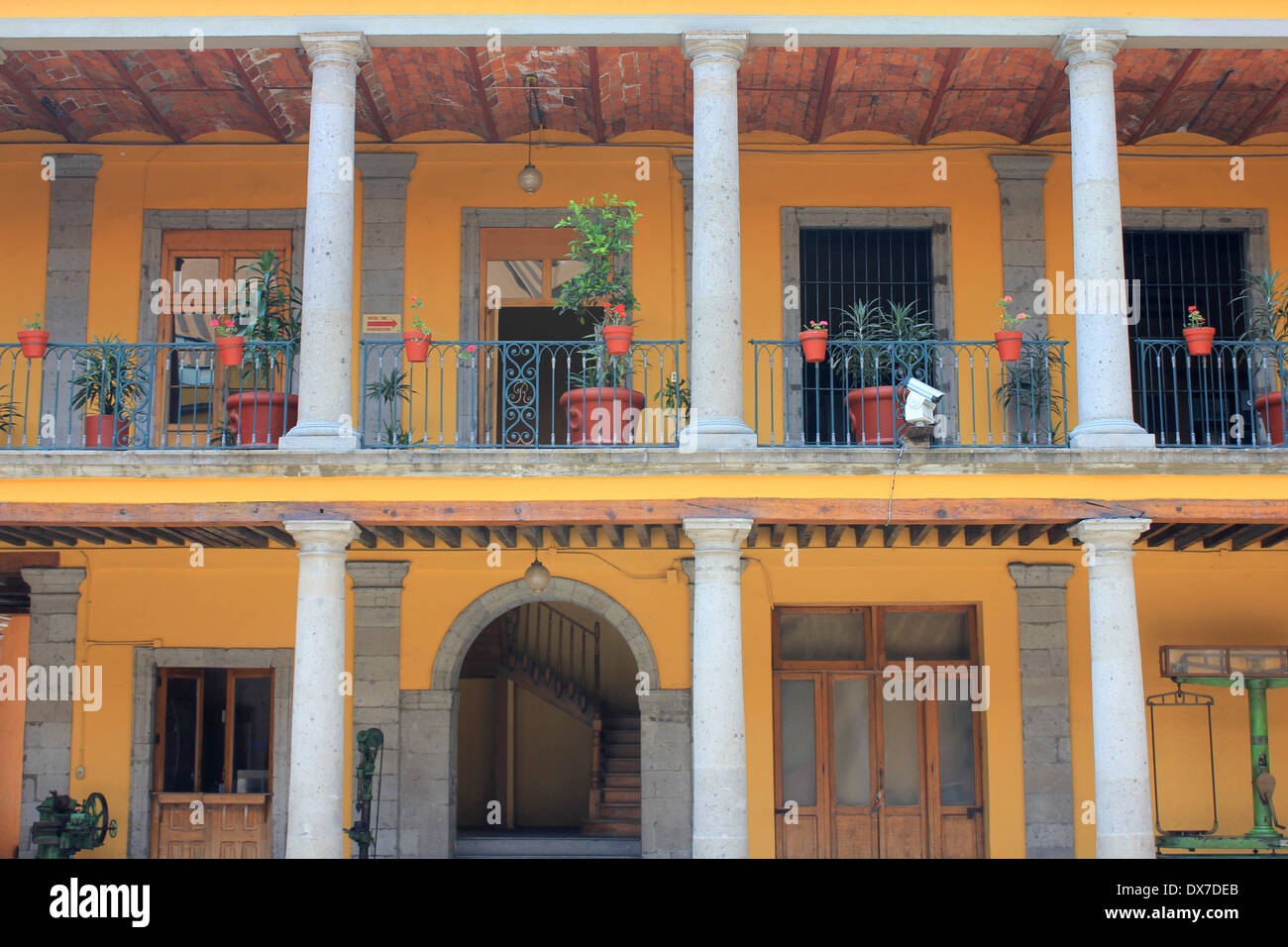 Fassade der Casa De La Mondea, Centro Historico, Mexiko-Stadt Stockfoto