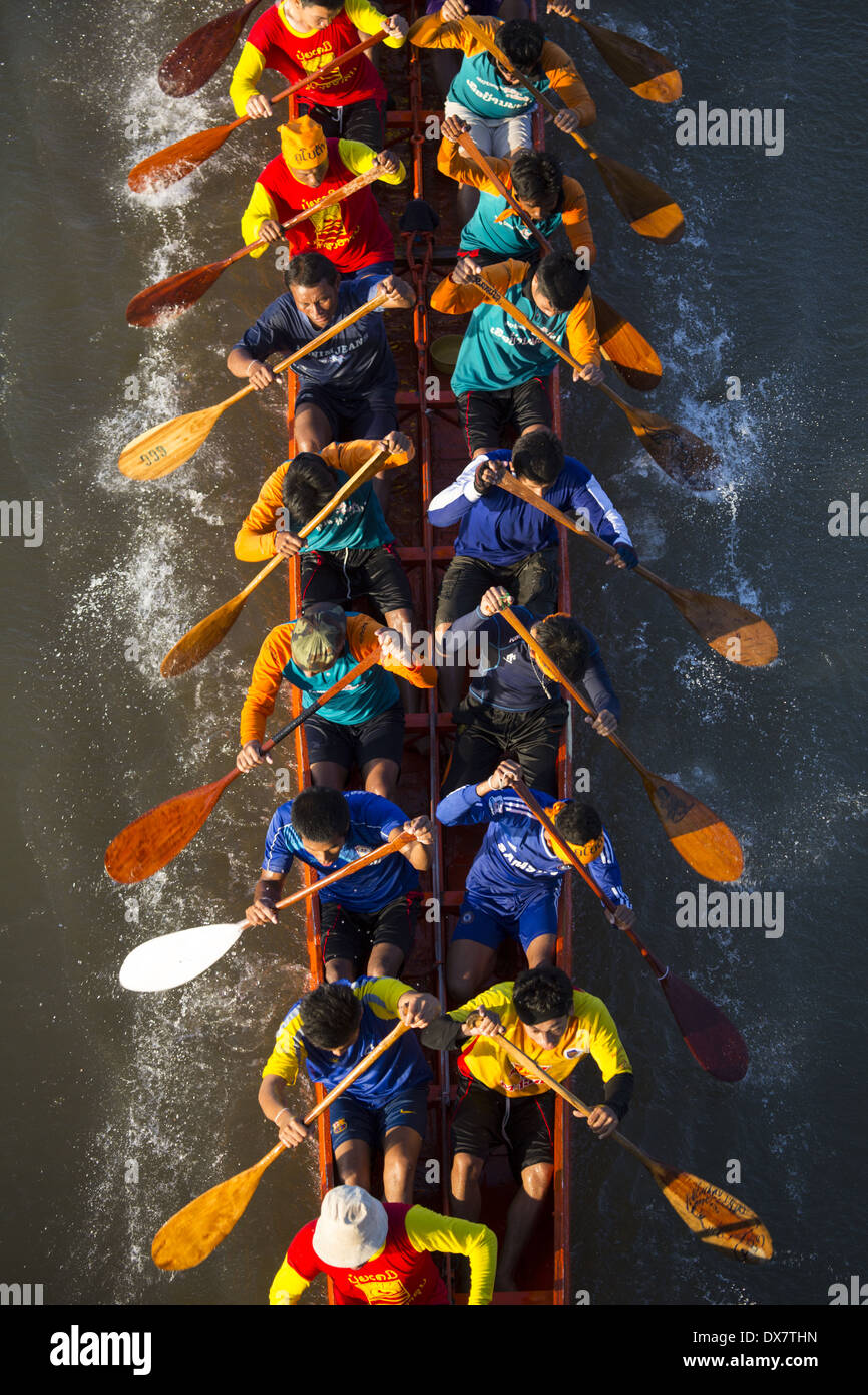 Das Boat Race Festival in Paška, Laos Stockfoto