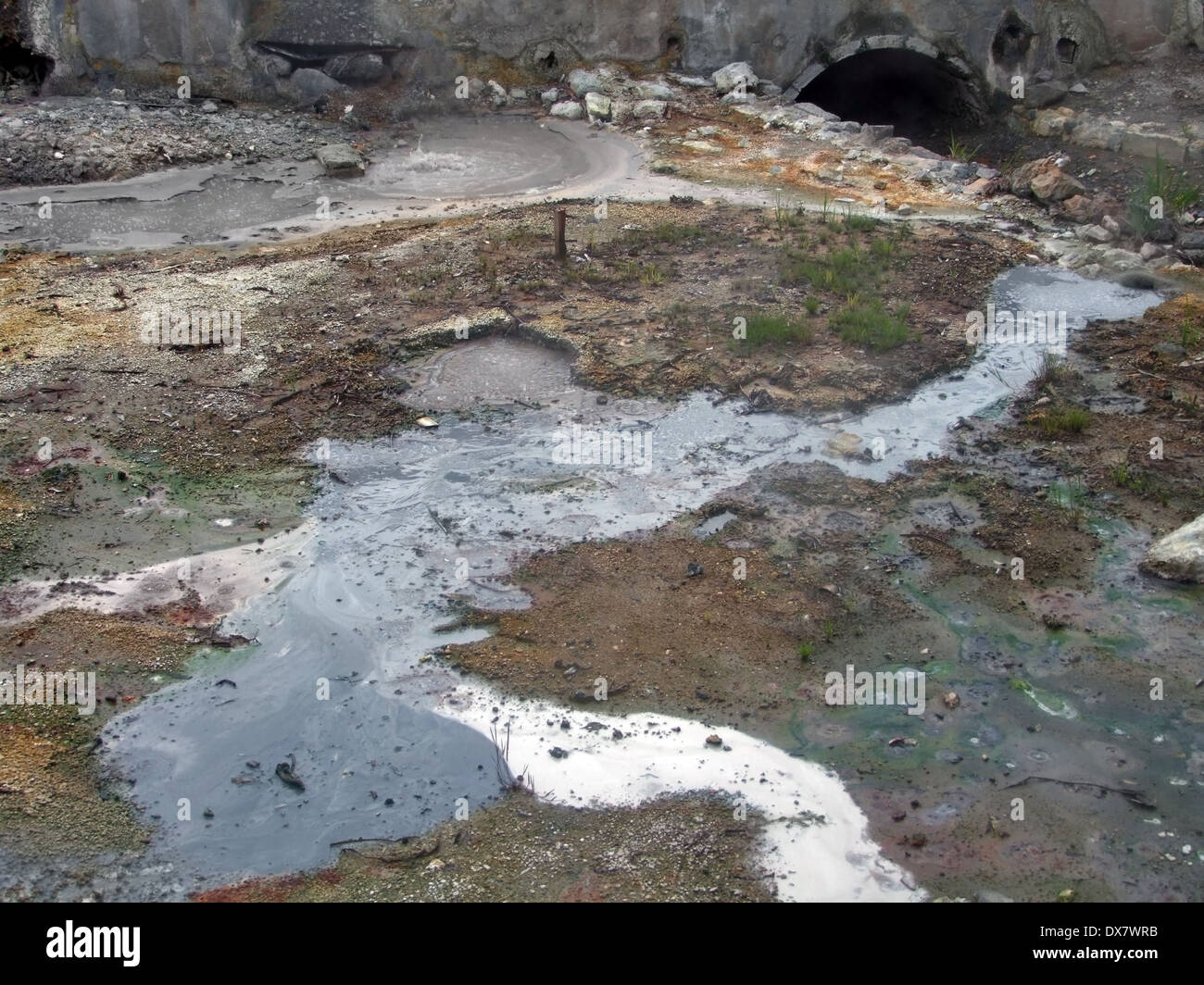 Mineralquelle auf den Azoren in Portugal Stockfoto