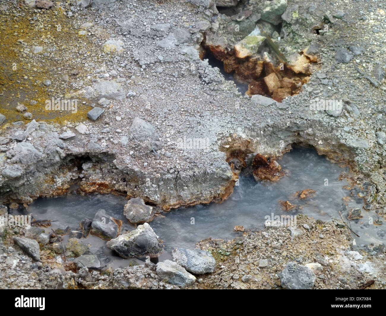 Mineralquelle auf den Azoren in Portugal Stockfoto